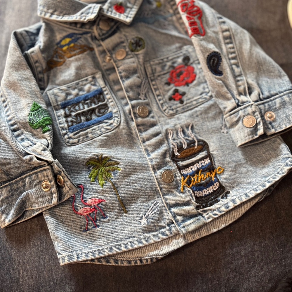 Kids Embroidered Denim Jacket